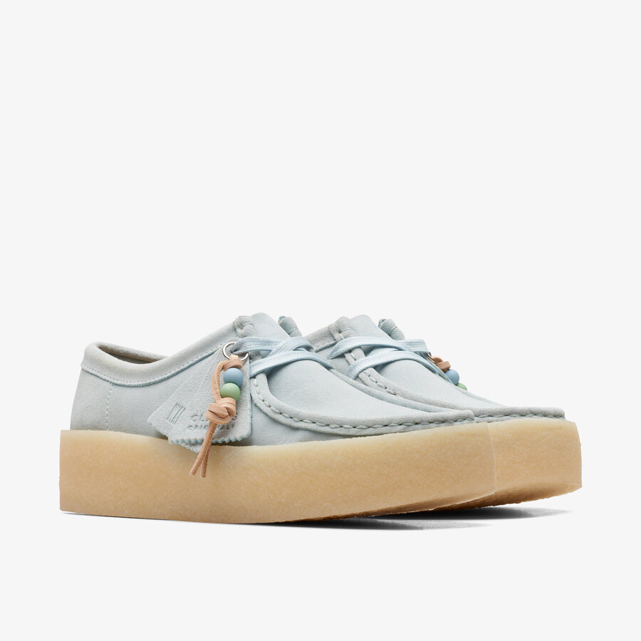 wallabee cup - blauw suède